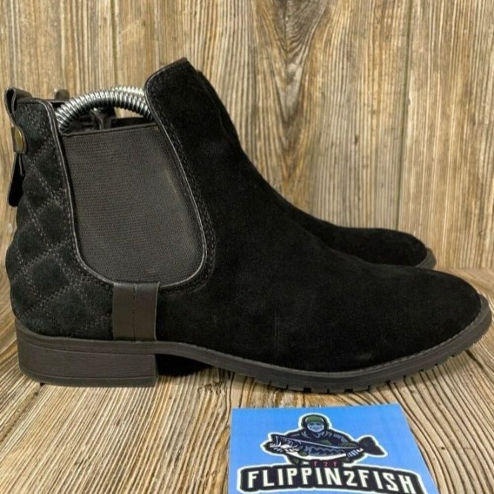 Steve Madden Leather Gianna Boots Heeled Ankle Booties Suede Women’s Size 7.5M